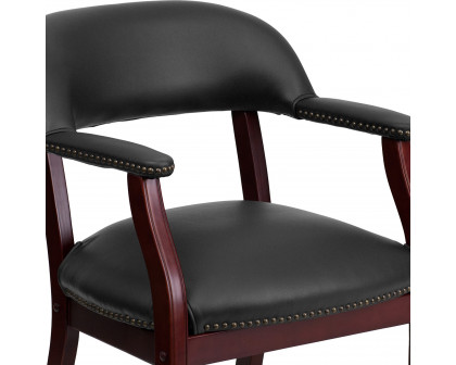 BLNK™ Diamond Vinyl Luxurious Conference Chair with Accent Nail Trim - Black