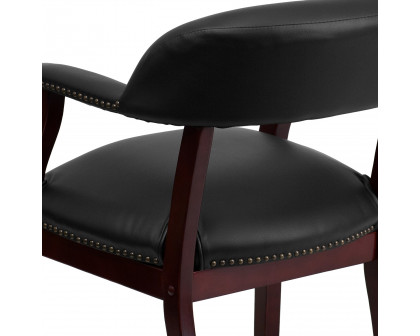 BLNK™ Diamond Vinyl Luxurious Conference Chair with Accent Nail Trim - Black