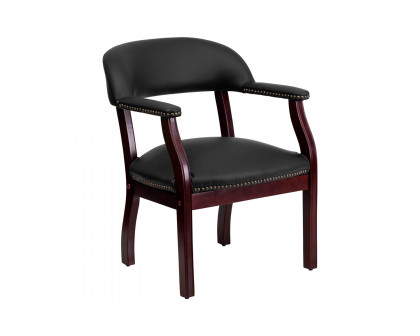 BLNK™ Diamond LeatherSoft Conference Chair with Accent Nail Trim - Black