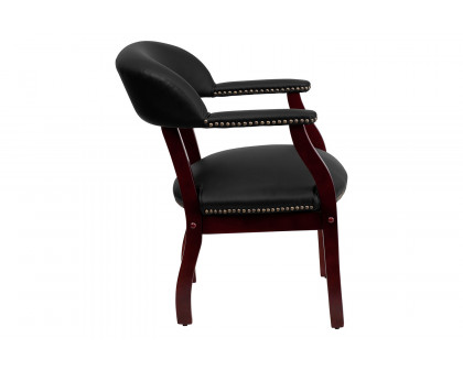 BLNK™ Diamond LeatherSoft Conference Chair with Accent Nail Trim - Black