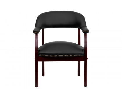 BLNK™ Diamond LeatherSoft Conference Chair with Accent Nail Trim - Black