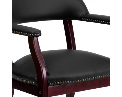 BLNK™ Diamond LeatherSoft Conference Chair with Accent Nail Trim - Black