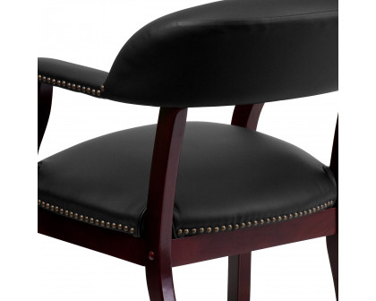 BLNK™ Diamond LeatherSoft Conference Chair with Accent Nail Trim - Black