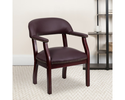 BLNK Diamond LeatherSoft Conference Chair with Accent Nail Trim