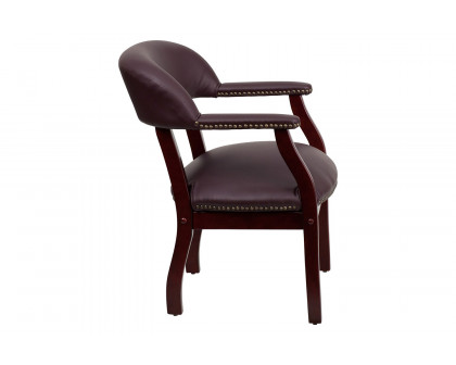 BLNK™ Diamond LeatherSoft Conference Chair with Accent Nail Trim - Burgundy