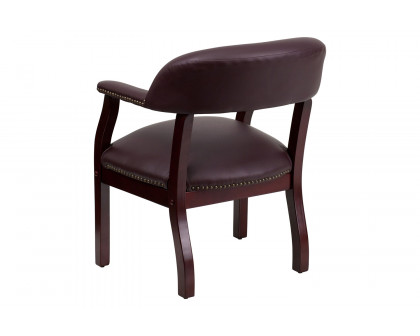 BLNK™ Diamond LeatherSoft Conference Chair with Accent Nail Trim - Burgundy