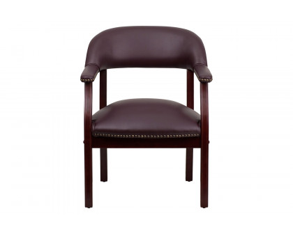 BLNK™ Diamond LeatherSoft Conference Chair with Accent Nail Trim - Burgundy