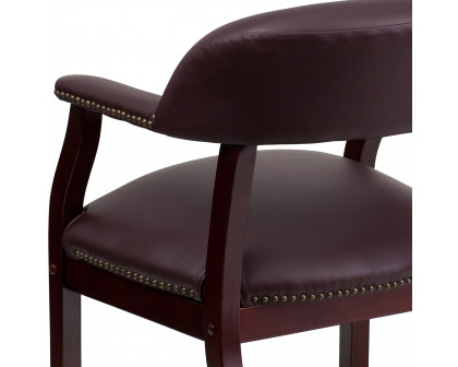 BLNK™ Diamond LeatherSoft Conference Chair with Accent Nail Trim - Burgundy