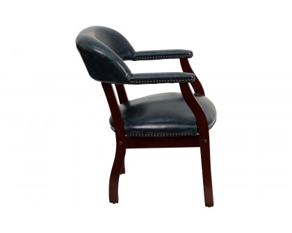 BLNK™ Diamond Vinyl Luxurious Conference Chair with Accent Nail Trim - Navy