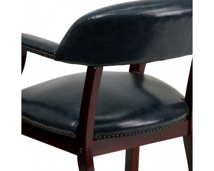 BLNK™ Diamond Vinyl Luxurious Conference Chair with Accent Nail Trim - Navy