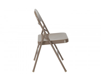 BLNK HERCULES Series Double Braced Metal Folding Chair - Beige