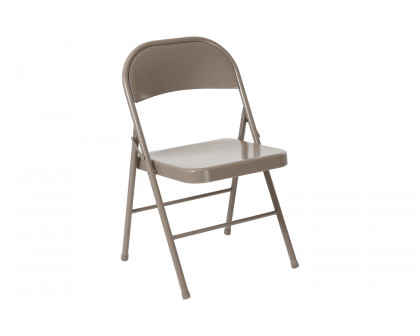 BLNK HERCULES Series Double Braced Metal Folding Chair - Gray