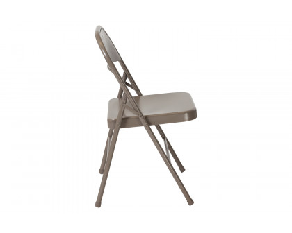 BLNK HERCULES Series Double Braced Metal Folding Chair - Gray