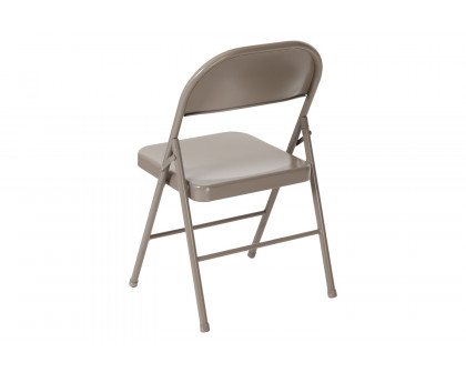 BLNK HERCULES Series Double Braced Metal Folding Chair - Gray