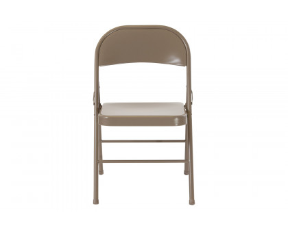 BLNK HERCULES Series Double Braced Metal Folding Chair - Gray