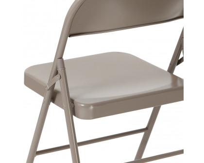 BLNK HERCULES Series Double Braced Metal Folding Chair - Gray