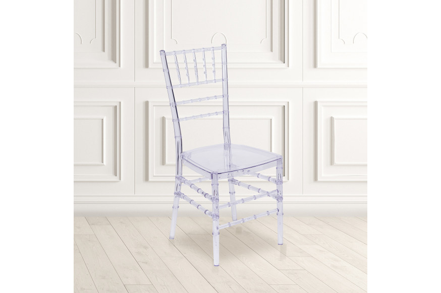 BLNK™ Flash Elegance Chiavari Stacking Chair - Crystal Ice Blue