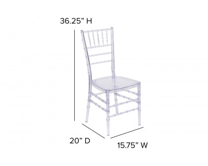 BLNK™ Flash Elegance Chiavari Stacking Chair - Crystal Ice Blue