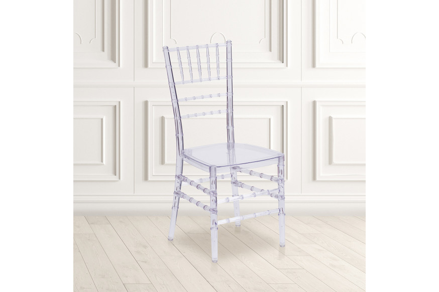 BLNK™ Flash Elegance Chiavari Stacking Chair - Crystal Ice