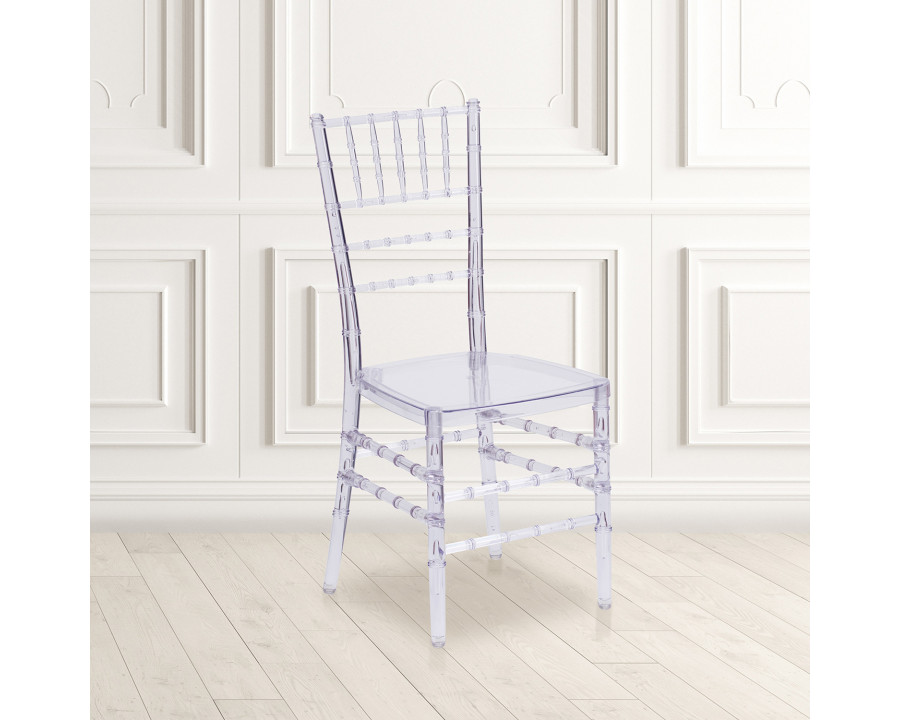 BLNK Flash Elegance Chiavari Stacking Chair - Crystal Ice