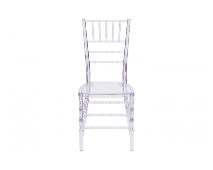 BLNK™ Flash Elegance Chiavari Stacking Chair - Crystal Ice