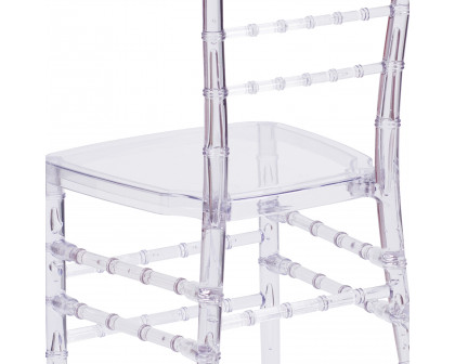 BLNK™ Flash Elegance Chiavari Stacking Chair - Crystal Ice