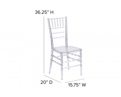 BLNK™ Flash Elegance Chiavari Stacking Chair - Crystal Ice