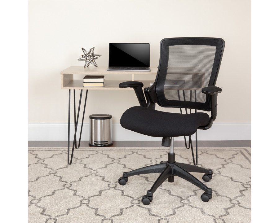 BLNK - Hamilton Mid-Back Mesh Executive Swivel Office Chair with Molded Foam Seat and Adjustable Arms