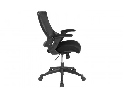 BLNK - Hamilton Mid-Back Mesh Executive Swivel Office Chair with Molded Foam Seat and Adjustable Arms