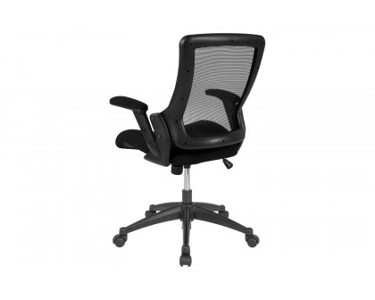 BLNK - Hamilton Mid-Back Mesh Executive Swivel Office Chair with Molded Foam Seat and Adjustable Arms