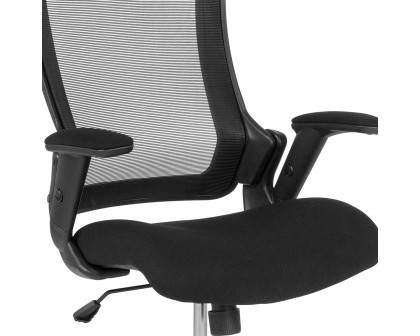 BLNK - Hamilton Mid-Back Mesh Executive Swivel Office Chair with Molded Foam Seat and Adjustable Arms