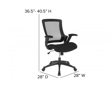 BLNK - Hamilton Mid-Back Mesh Executive Swivel Office Chair with Molded Foam Seat and Adjustable Arms