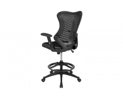 BLNK - Waylon Waylon High-Back Designer Mesh Drafting Chair with Sides and Adjustable Arms