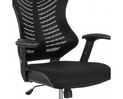 BLNK - Waylon Waylon High-Back Designer Mesh Drafting Chair with Sides and Adjustable Arms