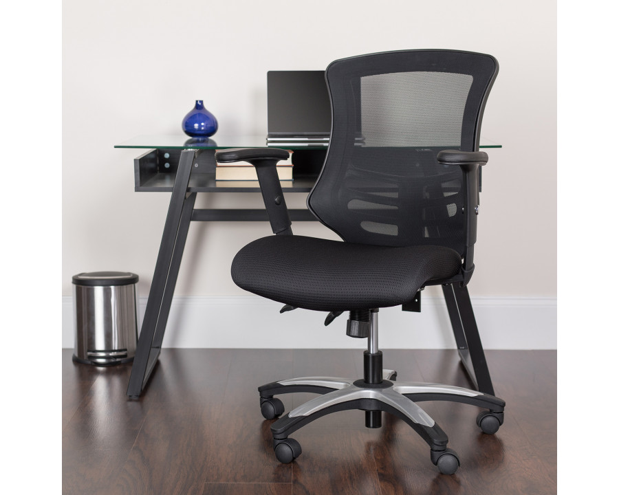 BLNK - Waylon Waylon High-Back Mesh Multifunction Executive Swivel Ergonomic Office Chair with Molded Foam Seat and Adjustable Arms