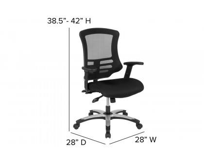 BLNK - Waylon Waylon High-Back Mesh Multifunction Executive Swivel Ergonomic Office Chair with Molded Foam Seat and Adjustable Arms