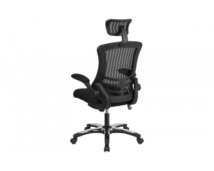 BLNK - Kelista High-Back Mesh Swivel Ergonomic Executive Office Chair with Flip-Up Arms and Adjustable Headrest