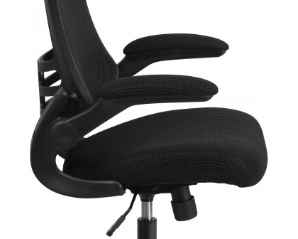 BLNK - Kelista High-Back Mesh Swivel Ergonomic Executive Office Chair with Flip-Up Arms and Adjustable Headrest