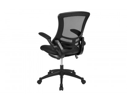 BLNK Kelista Mid-Back Mesh Swivel Ergonomic Task Office Chair with Flip-Up Arms - Black