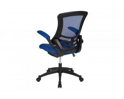 BLNK Kelista Mid-Back Mesh Swivel Ergonomic Task Office Chair with Flip-Up Arms - Blue