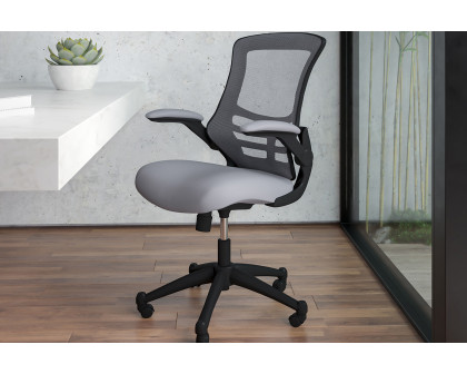 BLNK Kelista Mid-Back Mesh Swivel Ergonomic Task Office Chair with Flip-Up Arms