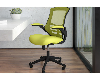 BLNK - Kelista Mid-Back Mesh Swivel Ergonomic Task Office Chair with Flip-Up Arms