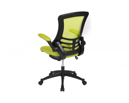 BLNK Kelista Mid-Back Mesh Swivel Ergonomic Task Office Chair with Flip-Up Arms - Green