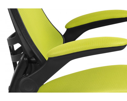 BLNK Kelista Mid-Back Mesh Swivel Ergonomic Task Office Chair with Flip-Up Arms - Green