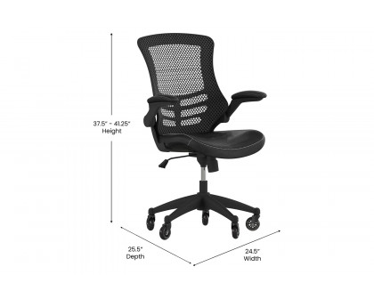 BLNK - Kelista Mid-Back Mesh Swivel Chair with Transparent Roller Wheels