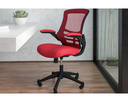 BLNK Kelista Mid-Back Mesh Swivel Ergonomic Task Office Chair with Flip-Up Arms