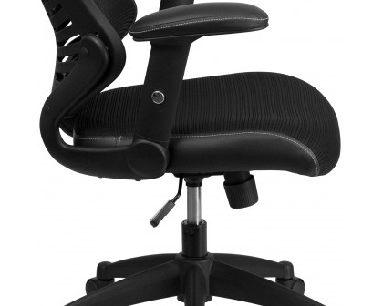 BLNK Kale High-Back Designer Mesh Executive Swivel Ergonomic Office Chair with Adjustable Arms - Black