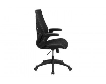 BLNK - Kale High-Back Designer Mesh Executive Swivel Ergonomic Office Chair with Height Adjustable Flip-Up Arms