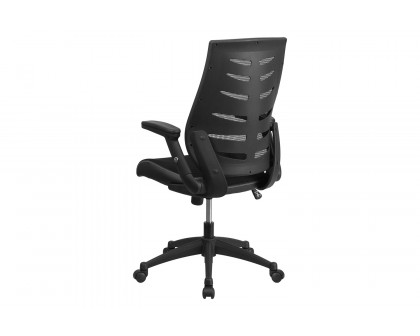 BLNK - Kale High-Back Designer Mesh Executive Swivel Ergonomic Office Chair with Height Adjustable Flip-Up Arms