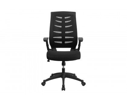 BLNK - Kale High-Back Designer Mesh Executive Swivel Ergonomic Office Chair with Height Adjustable Flip-Up Arms